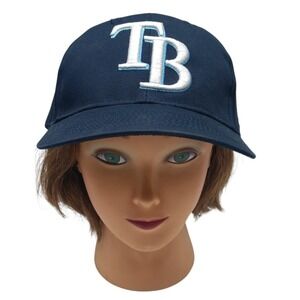 Tampa Bay Rays MLB Baseball Hat - 3D Logo‎ - OC Sports Adult Strapback Cap Blue
